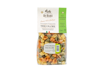 Макароны DI BARI CONCHIGLIE TRICOLORE, 500 г