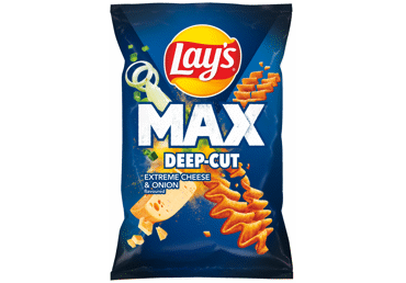 Bulvių traškučiai LAY'S MAXX, sūrio ir svogūnų skonio, 120 g