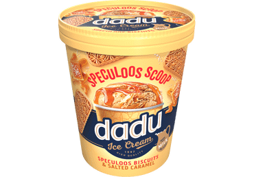 Creamy ice cream DADU with salty caramel, cookie filling, 315 g