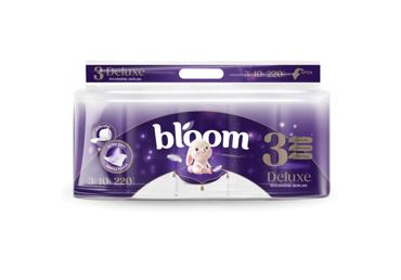 Tualetinis popierius BLOOM DELUXE, 3 sluoks., 10 ritinėlių, 10 vnt.