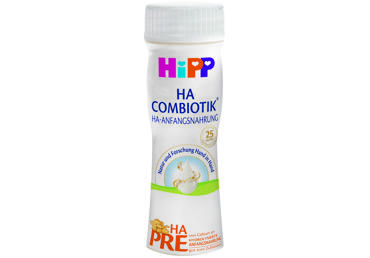 Pradinio maitinimo kūdikių mišinys paruoštas vartoti HiPP HA PRE COMBIOTIK®,  