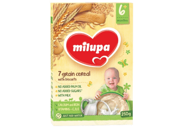 Pieniška grūdų košė MILUPA su sausainiais (nuo 6 mėn.), 250 g