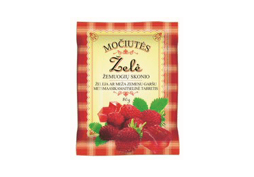 Желе клубничного вкуса MOČIUTĖS, 80 г