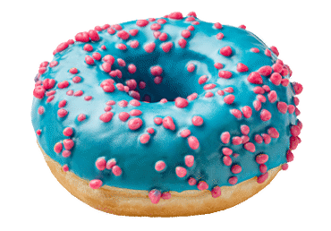 Doughnut BUBBLE GUM IŠDAIGA (thawed), 55 g