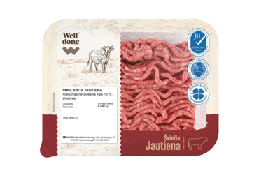 Smulkinta jautiena WELL DONE, rieb. ne did. nei 15 %, 400 g