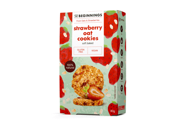 Strawberry oatmeal cookies BEGINNINGS, 80 g