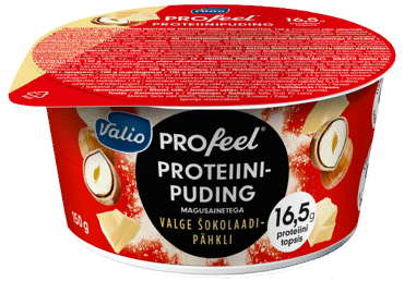 Pudingas VALIO PROFEEL, balto šokolado ir riešutų sk., 2,4 % rieb., 150 g