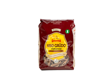 GINTARINIAI visų grūdo dalių makaronai (vamzdeliai), 400 g