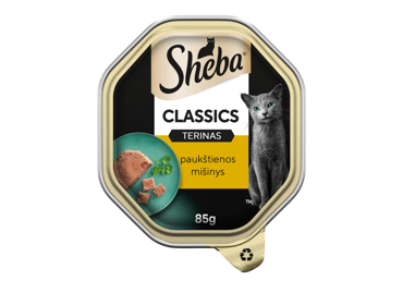 Konservuotas kačių ėdalas SHEBA su vištiena, 85 g