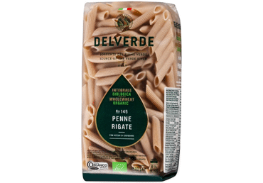Органические макароны из цельного зерна DELVERDE PENNE (трубочки), 500 г