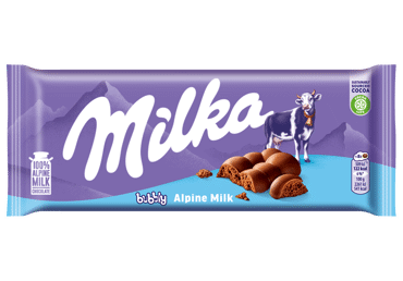 Pieninis šokoladas MILKA BUBBLY, 90 g