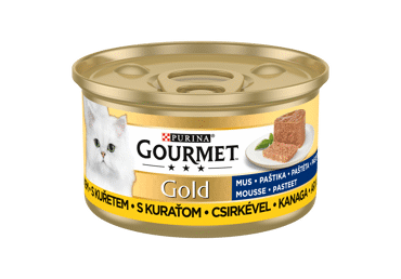 Konserv. visavertis kačių ėdalas GOURMET GOLD su vištiena, 85 g