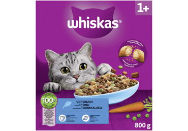 Sausas kačių ėdalas WHISKAS su tunu 800G