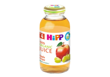 Ekologiškos obuolių ir vynuogių sultys HIPP (nuo 4 mėn.), 200 ml