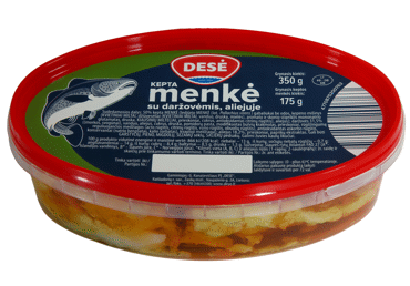 Жареная треска с овощами в масле DESĖ, 350 г