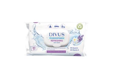 Wet wipes DIVUS with vitamin C, 80 pcs.