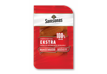 Karštai rūkytos EKSTRA dešrelės SAMSONAS, a. r., 570 g