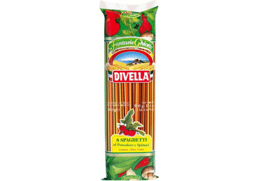 Spaghetti DIVELLA with tomatoes and spinach, 500 g