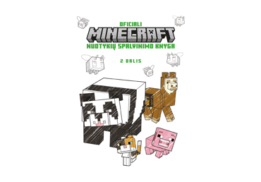 Knyga OFICIALI MINECRAFT NUOTYKIŲ SPALVINIMO KNYGA, 2 D., 1 vnt.