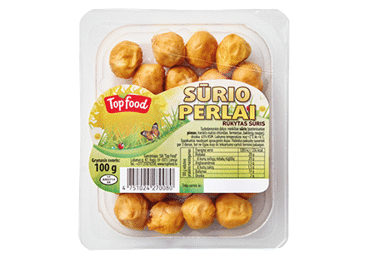 Rūkyto sūrio perlai, 19 % rieb. s. m., 100 g