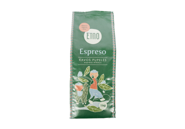 Skrudintos kavos pupelės ETNO ESPRESO, 1 kg
