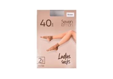 Moter. puskojinės SEVEN LEMON, 40 den, univer. dydis, 2 vnt., 2 vnt.