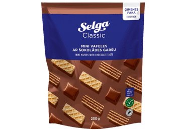 Wafers SELGA, chocolate flavor, 250 g