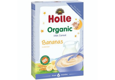 Ekologiška pieniška košė HOLLE, su bananais (nuo 6 mėn.), 250 g