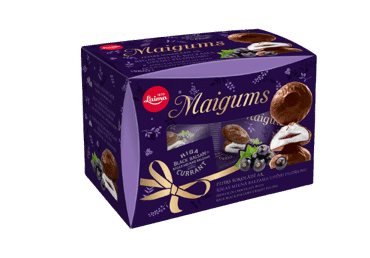 Зефиры LAIMA MAIGUMS с начинкой из черной смородины, 185 г
