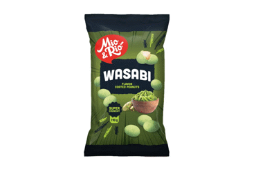 Žemės riešutai vasabių skonio apvalkale MIO&RIO, 190 g