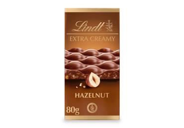 Молочный шоколад LINDT EXTRA CREAMY с лесными орехами, 80 г