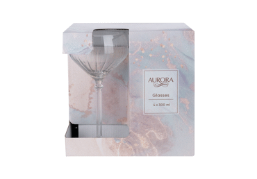 Taurės AURORA ROSE, 4 vnt., 4 vnt.