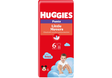 Sauskelnės-kelnaitės HUGGIES PANTS 6 berniukams (15-25 kg), 44 vnt.