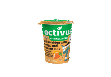 Каша из овсяных хлопьев ACTIVUS с манго и кокосовым напитком, 60 г