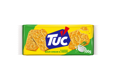 Krekeriai TUC, grietinės ir svogūnų skonio, 100 g
