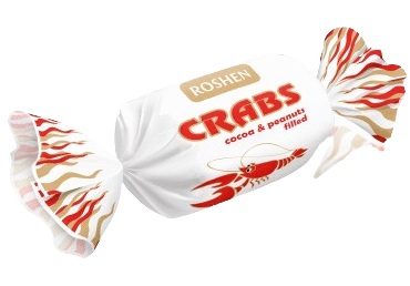 Конфеты ROSHEN CRABS с арахисовой начинкой, 1 кг