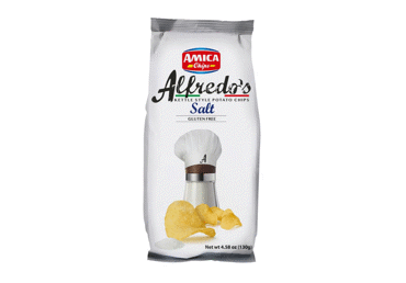 Bulvių traškučiai ALFREDO'S su druska, 130 g