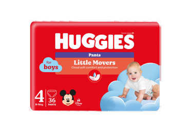 Sauskelnės-kelnaitės HUGGIES PANTS 4 LITTLE MOVERS , 9-14 kg, 36 vnt.