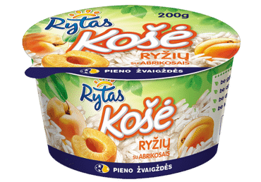 Рисовая каша RYTAS с абрикосами, 6% жира, 200 г