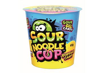 Candy set JOHNY BEE SOUR NOODLE CUP, 65 g
