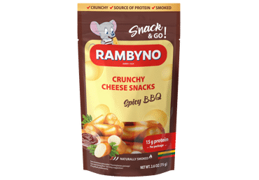 RAMBYNO smoked cheese snack, BBQ, paprika flavor, 45% fat s.m., 75 g