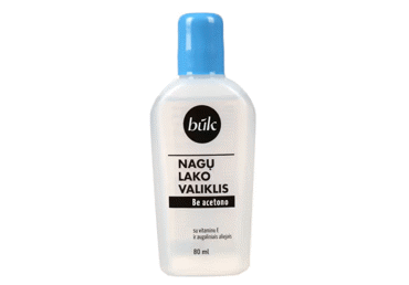 Nagų lako valiklis be acetono BŪK, 80ml