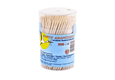Bambukiniai dantų krapštukai, 300 vnt., 300 vnt.