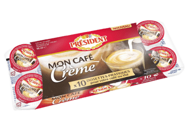 Cream PRESIDENT for Coffee, 10% fat, 10 x 10 g, 100 g