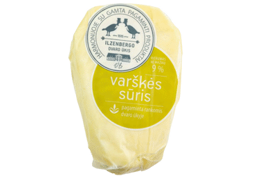 Varškės sūris ILZENBERGO DVARO, 9 % rieb., 400 g
