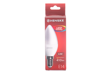 LED lemputė HENSKE, C37, E14, 4,9 W, 410 lm, 1 vnt.