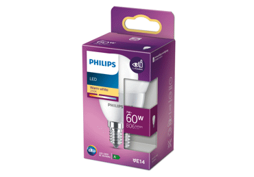 LED lemputė PHILIPS, E14, 60 W, 806 lm, 1 vnt.