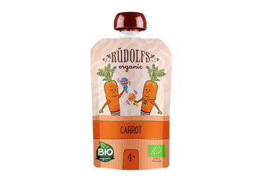 Ekologiška morkų tyrelė RŪDOLFS, nuo 4 mėn., 90 ml