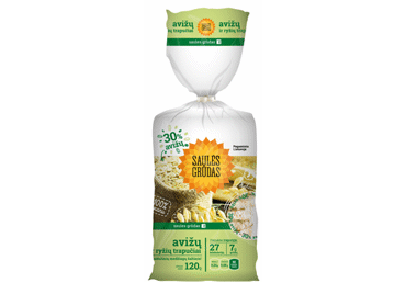 Oat and brown rice cakes SAULĖS GRŪDAS, 120 g