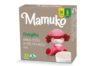Ekologiška MAMUKO speltų, grikių ir ryžių košė nuo 6 mėn., 240 g